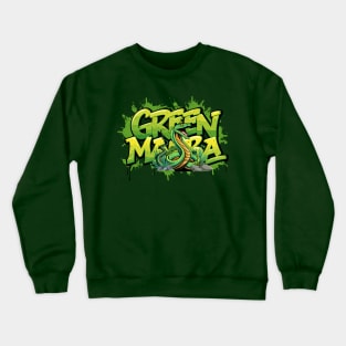 African Green Mamba, grafitti urban design Crewneck Sweatshirt